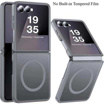 Magnetic Wireless Charging Mobile Phone Case for Samsung Galaxy Z Flip 8 7 FE 6 Cover Slim Rugged Translucent Cover with Magnet