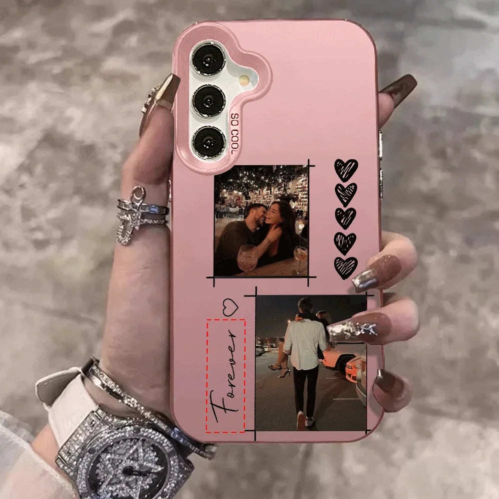 Luxury IMD DIY Name Personalised Photos Customized For Samsung Galaxy S25 S24 S26 Ultra S21 S22 S23 FE A56 A54 A16 A36 5G Cover