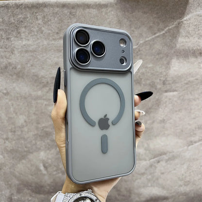 Matte Magnetic Translucent  Wireless Charge Phone Case For iPhone 17 Air 16 Plus 15 14 13 12 11 17 Pro Max for Magsafe Cover