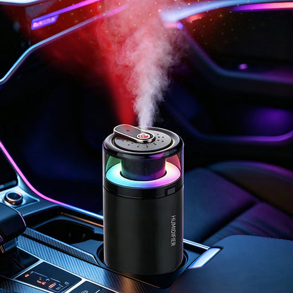USB Starry Sky Car Humidifier & Aroma Diffuser, Mini Portable Nebulization Air Freshener with RGB Light, Fits Car, Home, Office