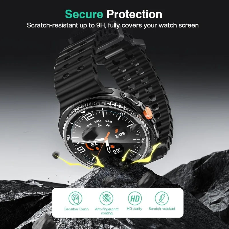 2PCS Tempered Glass For Samsung Galaxy Watch 8 Classic/8 40mm 44mmCover Anti-Scratch Screen Protector With Tool Easy Install Kit