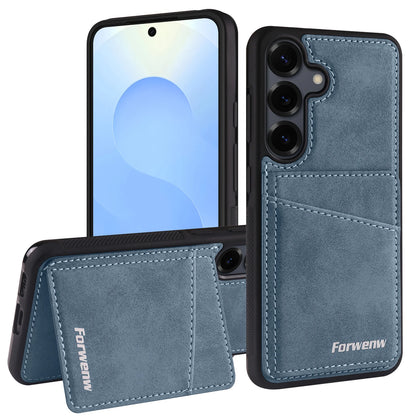 Cards Solt Wallet Leather Case for Samsung Galaxy A16 A36 A56 S25 Edge S24 Ultra S23 FE S22 S21 Plus A15 A35 A55 Magnetic Cover