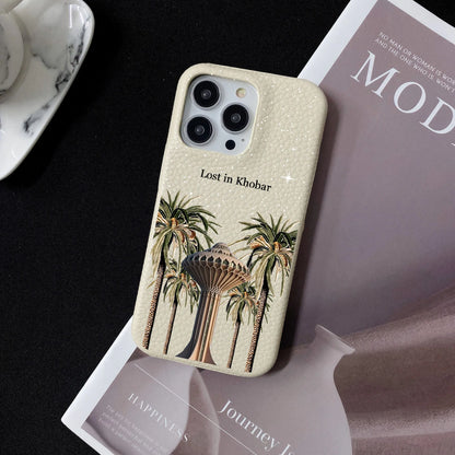 Personalised Inevitable Initial Kafr Letters Name Leather Case for iPhone 11 12 14 13 15 Pro Max Mini 16 Plus Luxury Hard Covers