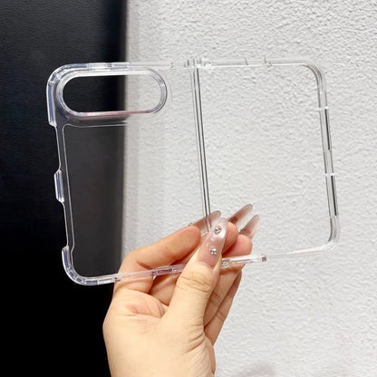 Luxury Transparent Phone Case For iPhone Duo Fold 18 Pro Max 17 16 15 14 Plus 13 12 Pro Max Shockproof Clear Protective Cover