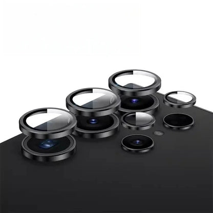10H Aluminium Alloy Camera Protect Ring For Samsung Galaxy S24 Ultra S24+ S23 Plus S24FE S23FE Back 9D Tempered Glass Lens Cover