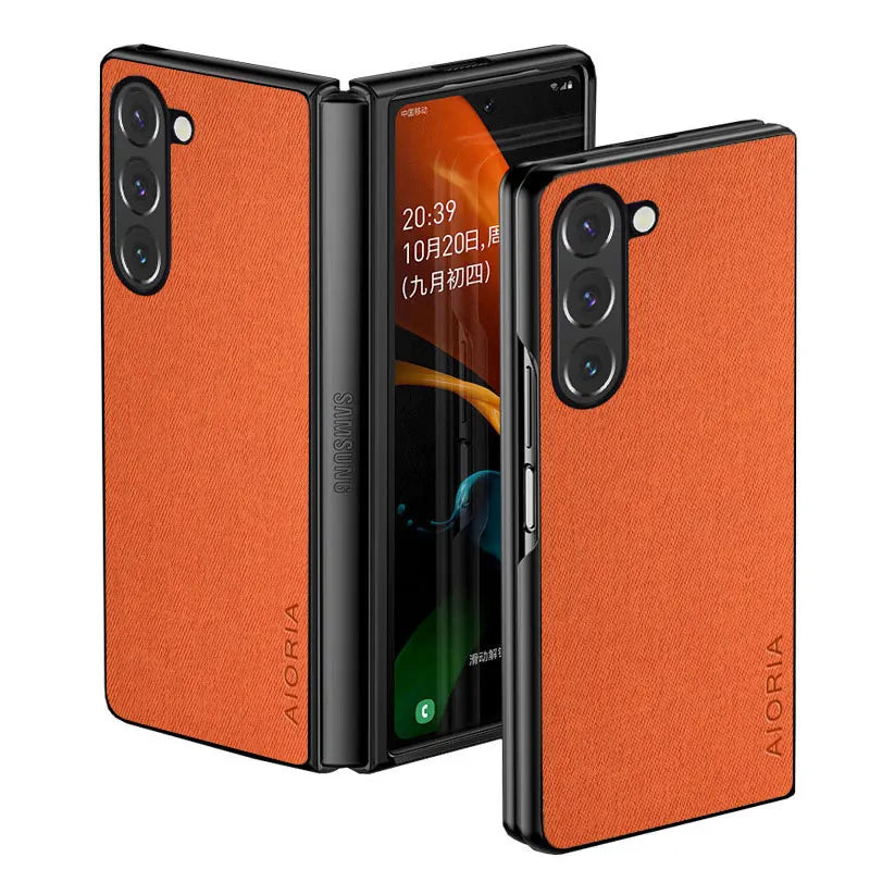 Case for Samsung Galaxy Z Fold 7 6 5 4 3 5G Fold6 coque Luxury textile Leather cover funda for samsung galaxy z fold 6 case capa