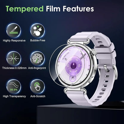 10-1Pcs for Huawei Watch GT 6 5 4 3 2 Tempered Glass 41mm 46mm Screen Protector Case-friendly Glass Protective Film for GT6 Pro
