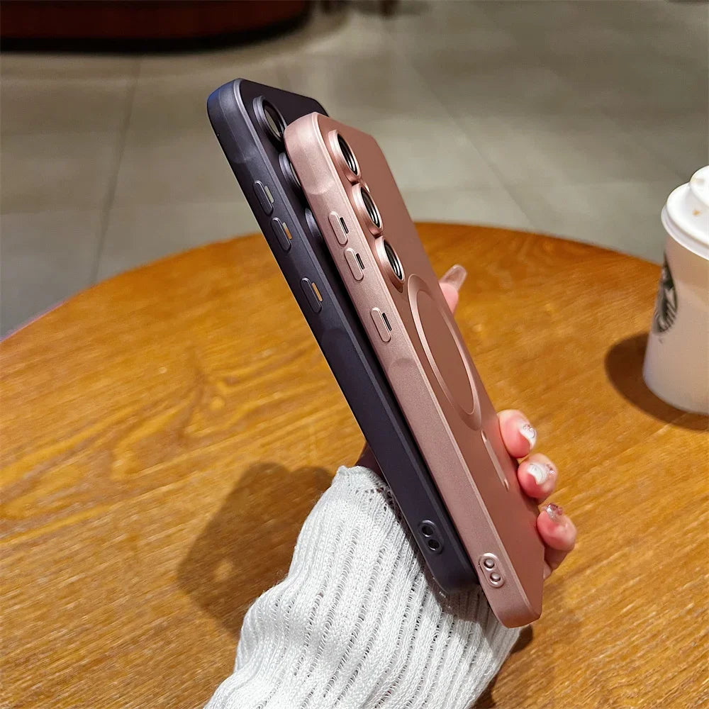 TPU Magnetic Soft Phone Case for Samsung Galaxy S26 S25Edge S24Ultra S23 S22 Plus S21 FE A56 A36 A26 A26 A16 A15 A06 A55 A54 A35