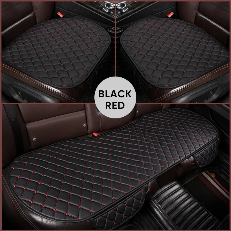 Karcle PU Leather Car Seat Covers Full Set Anti Slip Car Seat Cushion Rear Seat Protector Universal Waterproof Car Seat Pad