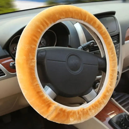 Universal Car Auto Steering Wheel Cover Warm Soft Fuzzy Plush Winter