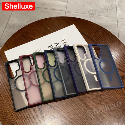 S26 Ultra Magnetic Matte Case Shelluxe Clear Hard Back Cases For Samsung Galaxy S26 S25 S24 S23 S22 Plus Ultra Shell Phone Cover