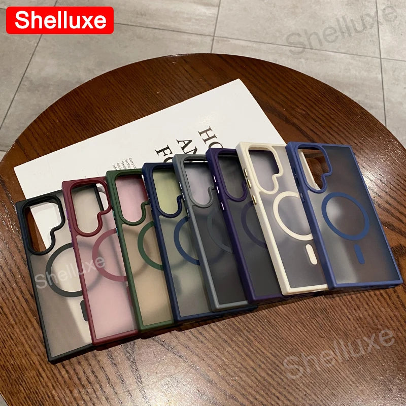 S26 Ultra Magnetic Matte Case Shelluxe Clear Hard Back Cases For Samsung Galaxy S26 S25 S24 S23 S22 Plus Ultra Shell Phone Cover