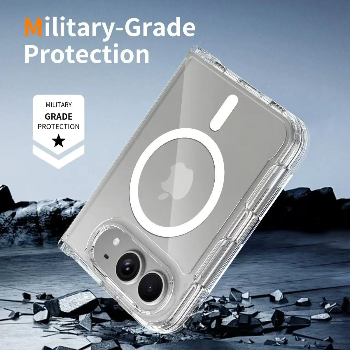 For iphone Duo Crystal Clear for Magsafe Magnetic Fold Case For iPhone Duo Fold Ultra Clear for Wireless Charge Cover Case