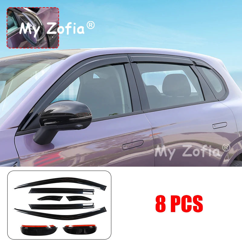 Window Visor For Leapmotor B10 2025 2026 Car Weathershield Sun Rain Deflector Guard Window Vent Awning Eyebrow Cover Accessories