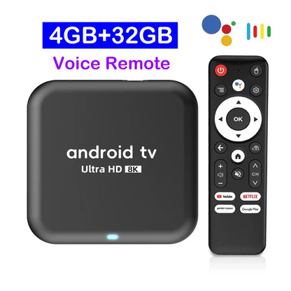 2026 Q18 Smart Home Theater Android 16 Smart TV Box 8GB 128GB 256GB Rockchip RK3518 Bluetooth 6.0 Google Assistant Voice Remote