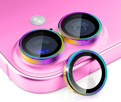 For IPhone 16 17/iPhone 16 Plus Camera Lens Protector Bling, [Glitter Decoration] Ultra-HD Tempered Glass Cover, Metal