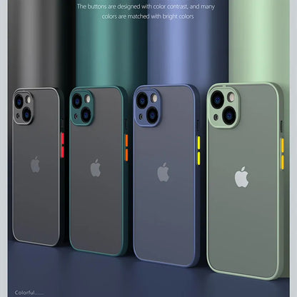 Luxury Matte Clear Square TPU Funda Case On For iPhone 17 16 15 14 13 12 11 Pro Max Plus Mini Plus Pls Funda IPHON Hard PC Cover