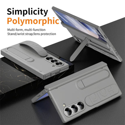 Hinge Protection For Samsung Galaxy Z Fold 7 6 5 4 3 Case With S Pen & Screen Protector & Wristband Invisible Bracket Z Fold 8