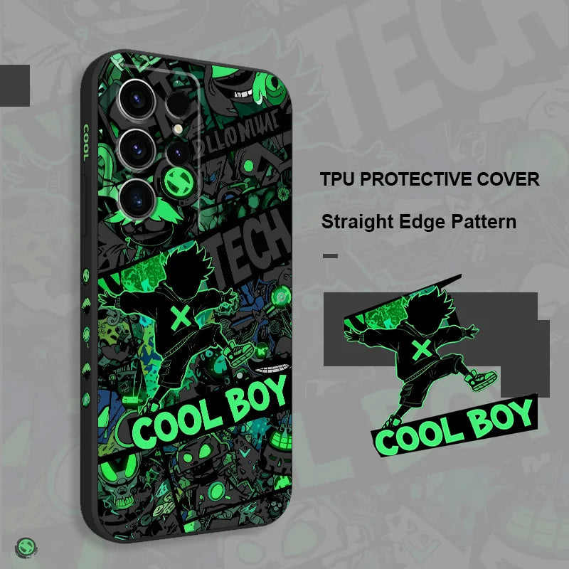 Cool Guy Graffiti Phone Case For Samsung Galaxy S25 S24 S23 S22 S21 S20 S10 S10E FE Ultra Plus Note 20 Ultra Silicone Cover