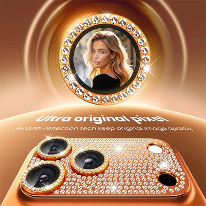 Luxury Bling Diamond Metal Camera Lens Protector for IPhone 17 Air 16 15 14 13 Pro Max Plus Ziai 16Pro 17Pro Glass Full Cover