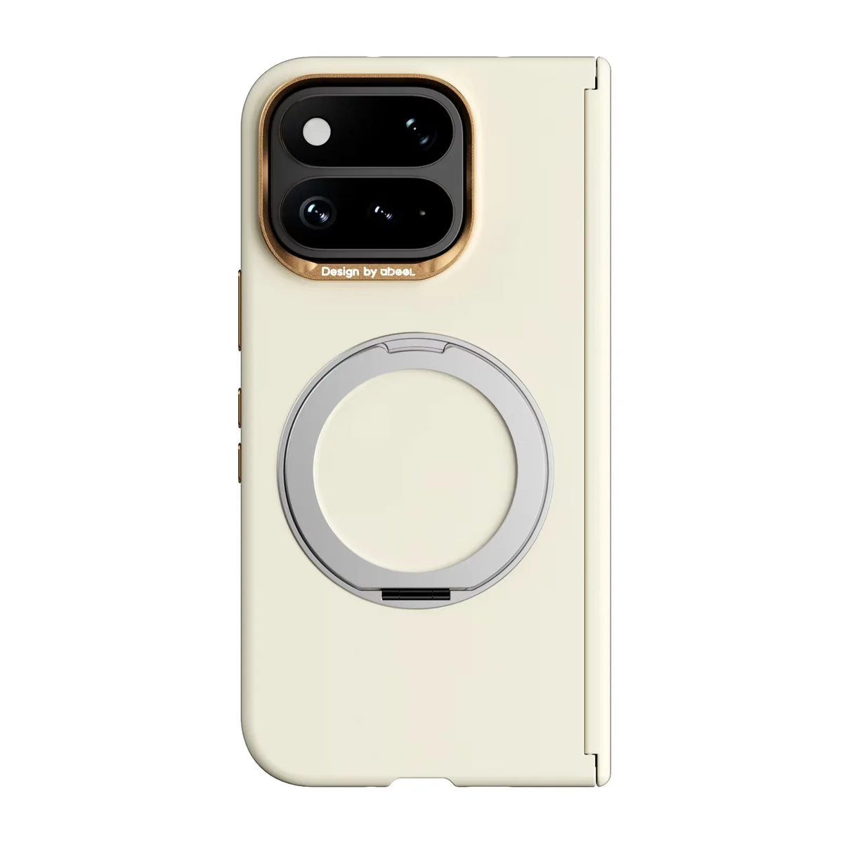 Magnetic Shockproof Skin-Feel Cute Phone Case For Google Pixel 11 Pro Fold With 360 Rotating Bracket Metal Lens protect Cover