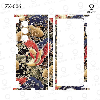 Colorful Anti-Scratch Stickers For Samsung Galaxy Z Fold 5 4 7 6 Fold5 Fold4 Protective Decal Skin Cover Back Film