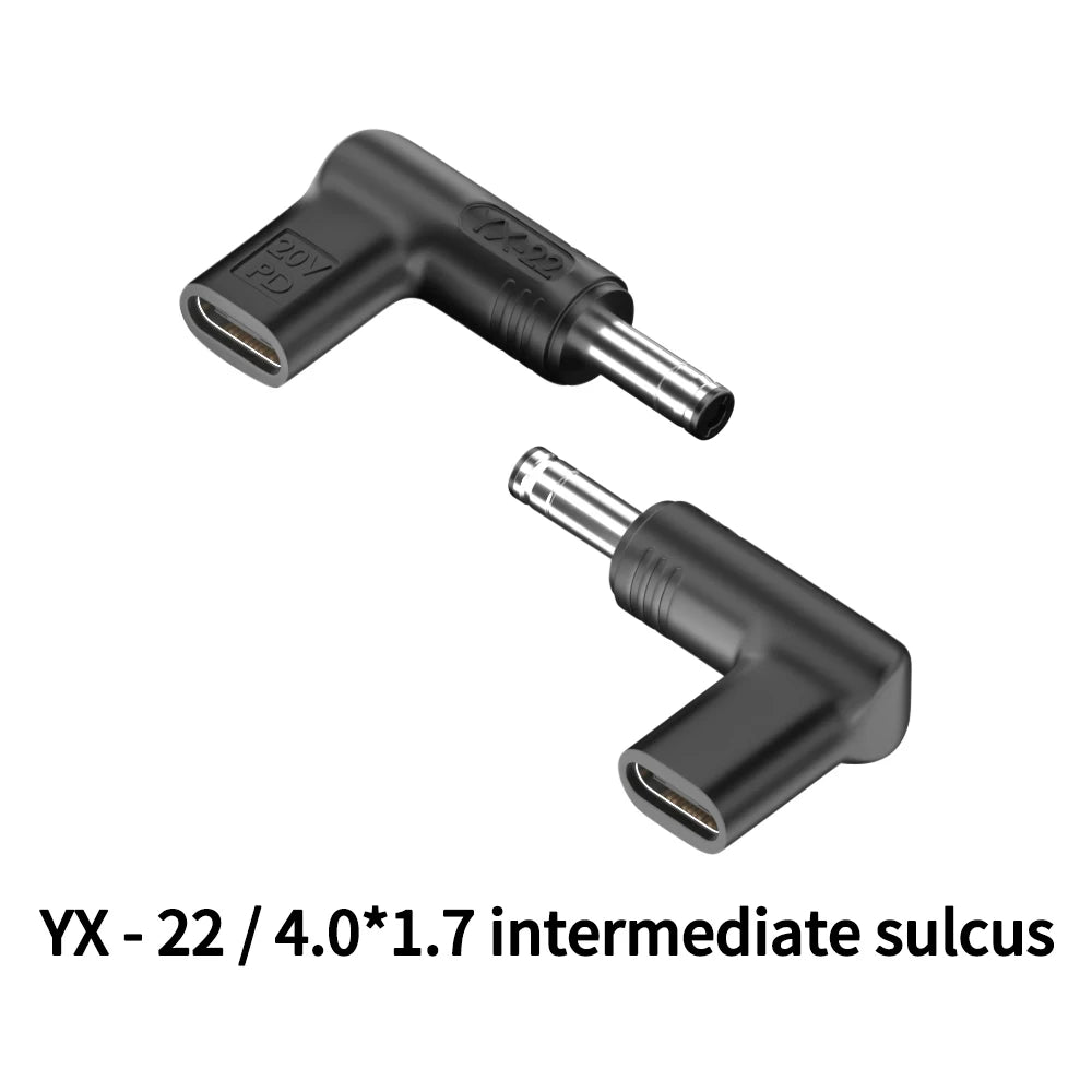 Laptop Power Adapter Connector Dc Plug USB Type C Female to Universal Male Jack Converter for Hp Dell Asus Acer Lenovo Notebook