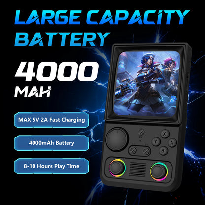 R40 Retro Handheld Game Console 4.0 Inch IPS Screen 720*720 EmuELEC System Built-in 22000+ Games Portable Video Game Player