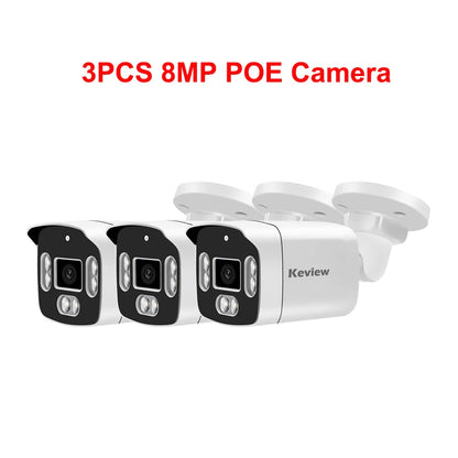4K Poe Camera Video Surveillance IP Onvif Audio 48V POE 4MP 8MP Night Vision Bullet WaterProof security camera for NVR