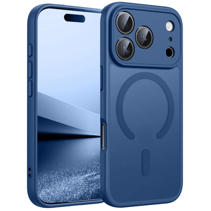 Original Case For iPhone 17 Air 16 15 14 13 12 17 Pro Max Plus For Magsafe Magnetic Wireless Charge Lens Protector Matte Cover