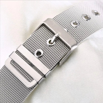 12mm 14mm 16mm 18mm 20mm 22mm 24mm Silver Mesh Milanese Watch Strap Stainless Steel Wristband for Universal Watch Accessories