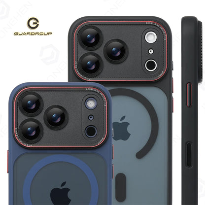Luxury Magnetic Camera Bumper Protection Case For iPhone 17 16 15 14 Pro Max Wireless Charging Shockproof Hard Matte Clear Cover