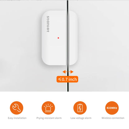 Staniot Door Sensor Wireless Smart Home Security Window Detector 5-Year Battery Life Door Open Closed Magnetic Contact Sensor