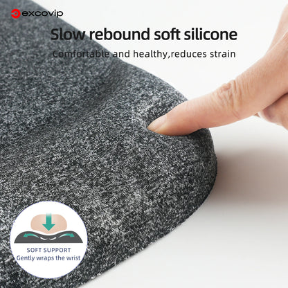 EXCO Silicone Wrist Rest Mouse Pad Large Non-Slip PU Base Ergonomic Support Mousepad for Office Pain Relief Laptop Computer Home