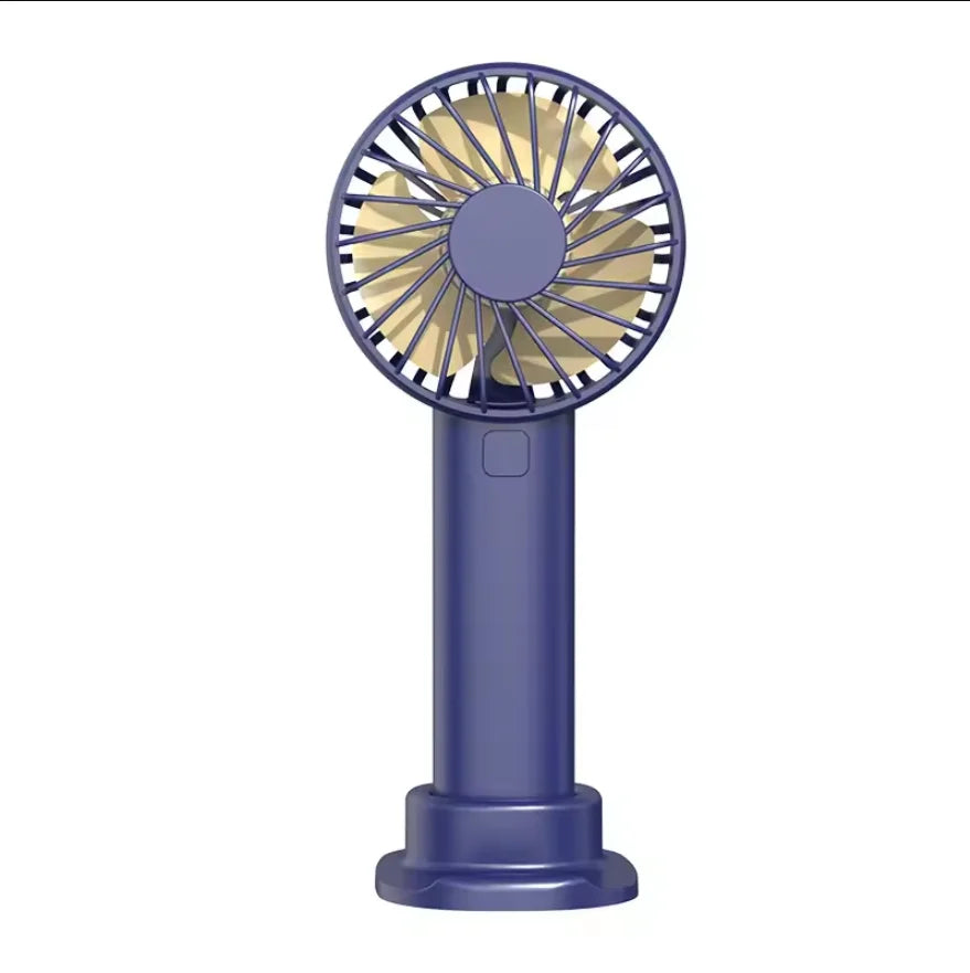 USB Mini Strong Wind Handheld Fan Portable Quiet Rechargeable Desktop Air Cooler with Phone Holder Cooling Fan Outdoor Travel