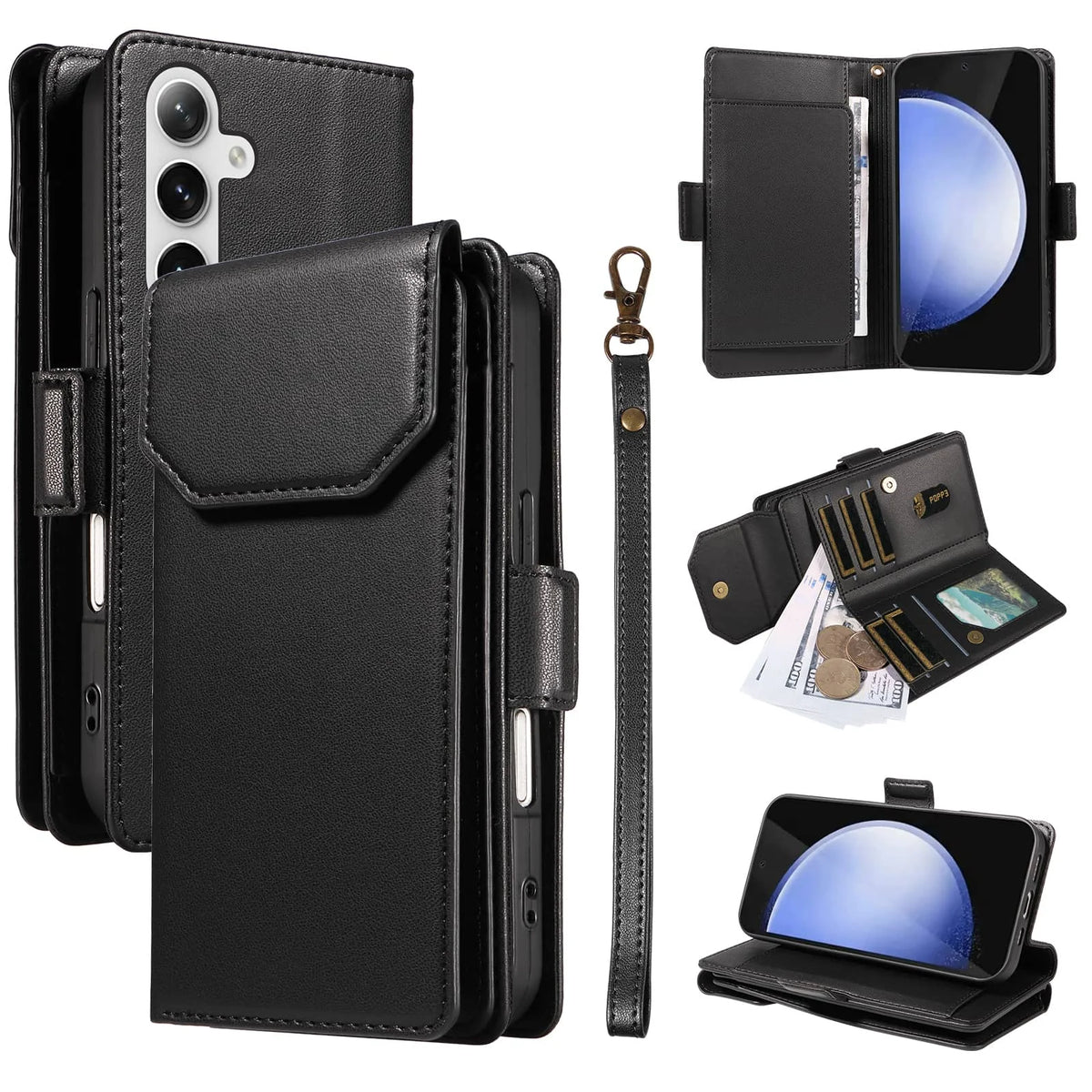 Wallet Case for Google Pixel 9 8 7 Pro 9 Pro XL 9A 8A 7A 6A, [10+ Card Slots] Protective TPU Inner Shell, Shockproof Flip Cover