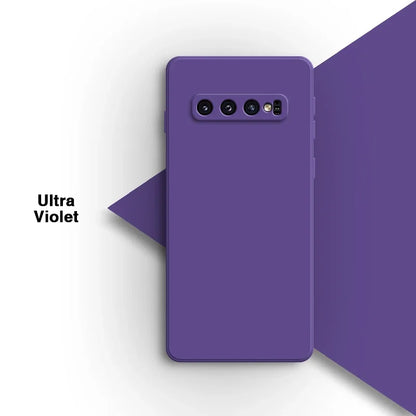Matte Original Phone Case for Samsung Galaxy S10 Plus S10E S10+ S10Plus High Qualtiy Soft Candy Color Liquid Silicone Back Cover
