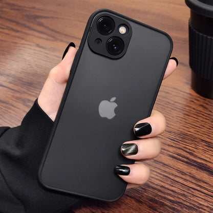 Luxury Shockproof Matte Hard PC Phone Case For iPhone 17 Air 16 16e 15 14 13 12 11 Pro Max Plus Mini Bumper Transparent Cover
