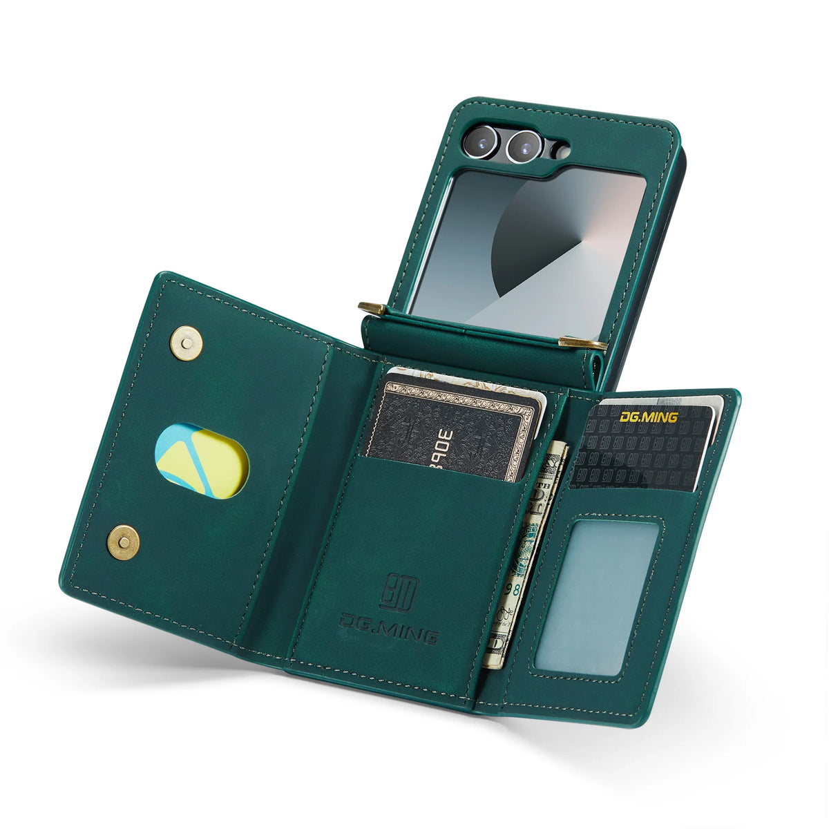 Wallet Case for Samsung Galaxy Z Flip 8 7 6 5 4 3 7FE Shockproof Cover with Protective Leather Card Holder Pocket