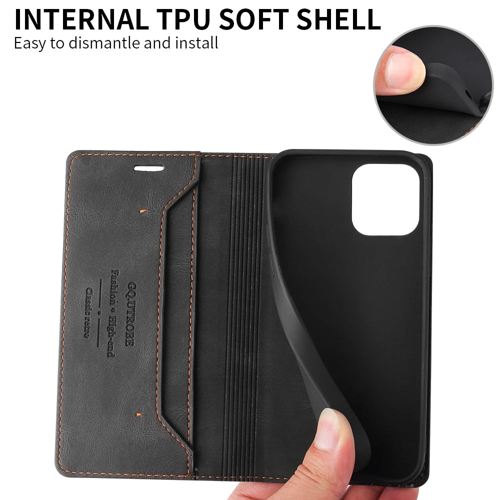 Flip Leather Case for Samsung Galaxy S26 S25 S24 Ultra S23 FE S22 S21 Plus A17 A37 A57 A15 A35 A55 A16 A56 A36 A14 A34 A54 bag