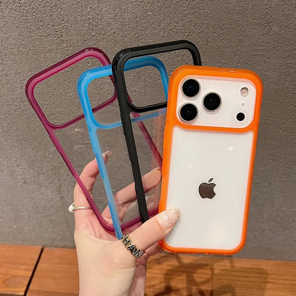 Luxury Transparent  Acrylic Phone Case For iPhone 13 14 15 16 17 18 Pro Max Shockproof Clear Bumper Back Cases Cover