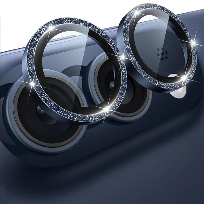 Camera Lens Protector for iPhone DUO Diamond Glitter Metal Camera Protective Film for IPhone DUO 18 Fold Lens Glass Cover﻿