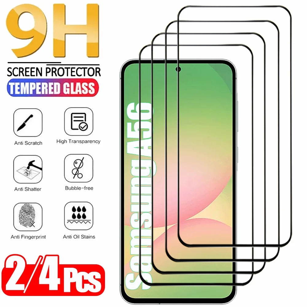 Screen Protector For Samsung Galaxy A17 A16 A26 A36 A56 A55 A54 Tempered Glass For Samsung A07 A15 A35 A55 Protective Film