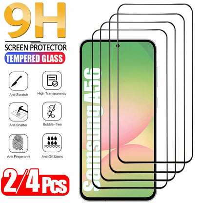 Screen Protector For Samsung Galaxy A17 A16 A26 A36 A56 A55 A54 Tempered Glass For Samsung A07 A15 A35 A55 Protective Film
