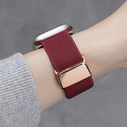Magnetic Strap for Apple Watch Ultra3 Band 49mm Woman Man 40mm 44mm Nylon Elastic Loop for Iwatch Series11 10 9 8 7 6 5 4 3 2 1