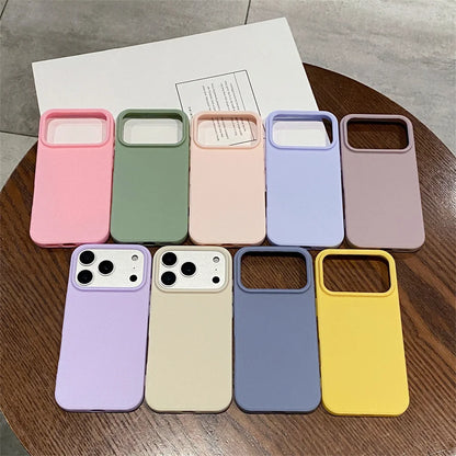 Office Frosted Plain Phone Case for Apple IPhone 17 Air 16 Plus 15 14 13 12 Pro Max Silicone Soft Protective Back Cover