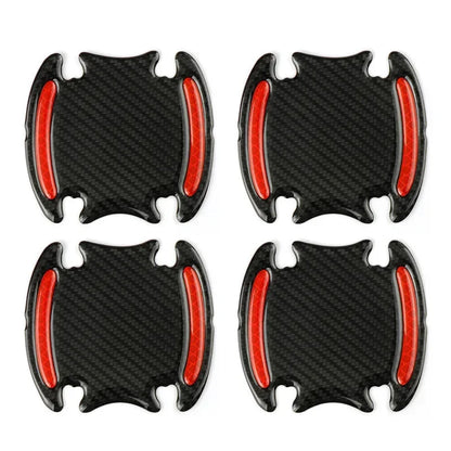 Universal Door Handle Sticker 3D Carbon Fiber Car Door Handle Paint Scratch Protector Sticker Auto Door Handle Scratch Cover