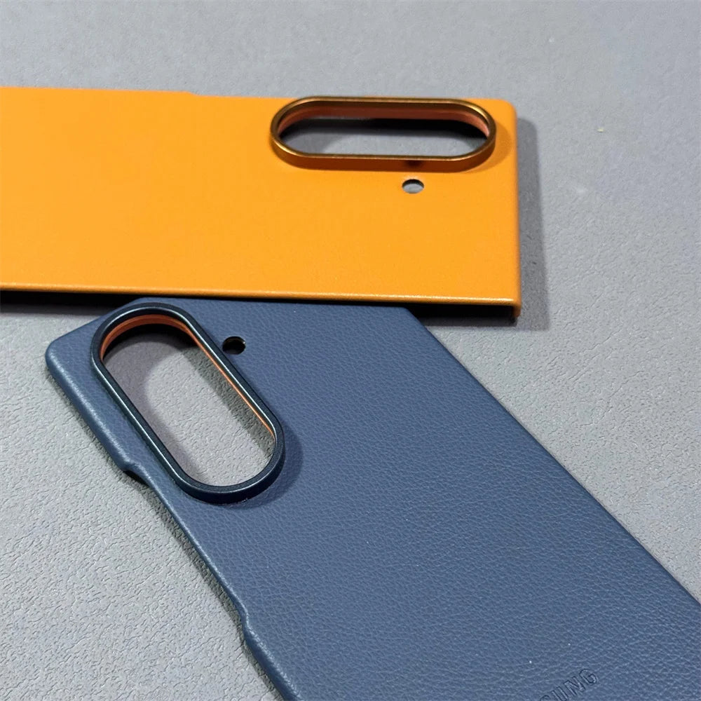 Original Leather Case For Samsung Z Fold 7 5G Slim Shockproof Back Cover Bumper For Galaxy Z Fold 7 6 Leather Mobile Phone Shell