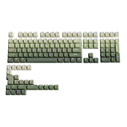 Green Grape Top-lit RGB Backlit Keycaps Double Shot PBT Keycaps 130 Key Cherry Profile for MX Switches Mechanical Gamer Keyboard
