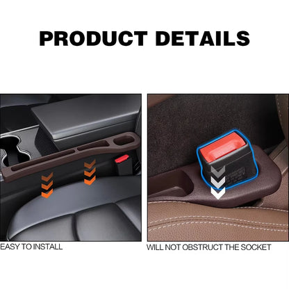 2PCS Car Seat Gap Filler Between Seats Console Organizer Seat Crevice Storage Box Bag Decoration Interior Auto Accessories